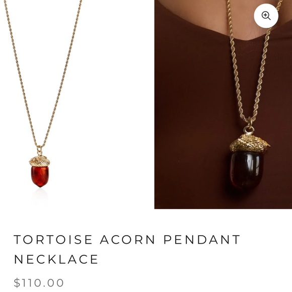 Kenneth Jay Lane Giraffe Bangle & Acorn Pendant Necklace Set – Enamel, Gold Tone - Picture 8 of 8